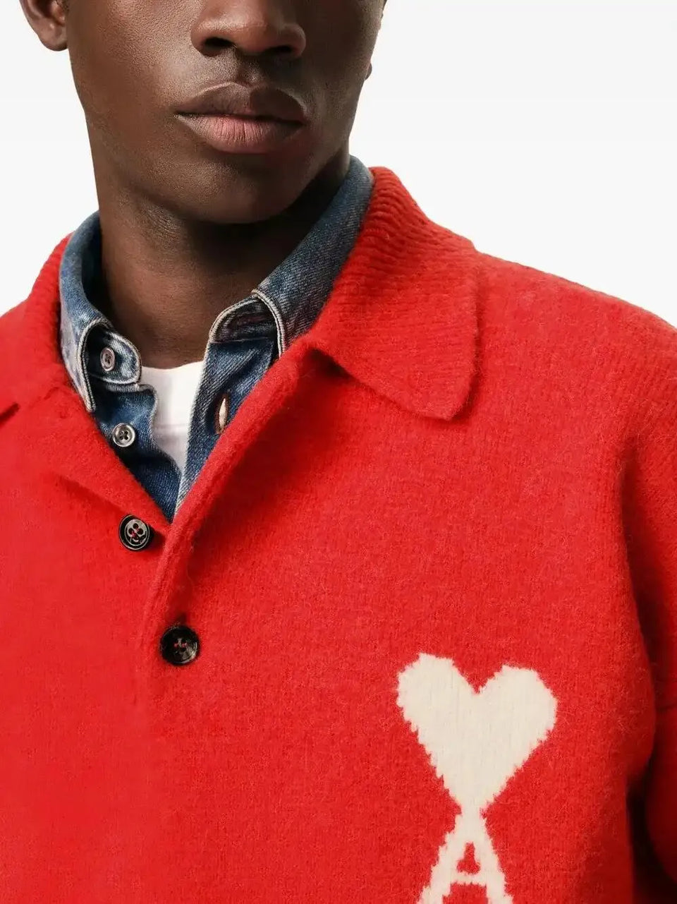 Holiday Capsule intarsia polo sweater