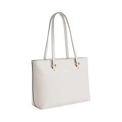Coach Station Tote Bag Crossgrain Leather-Gold-Chalk