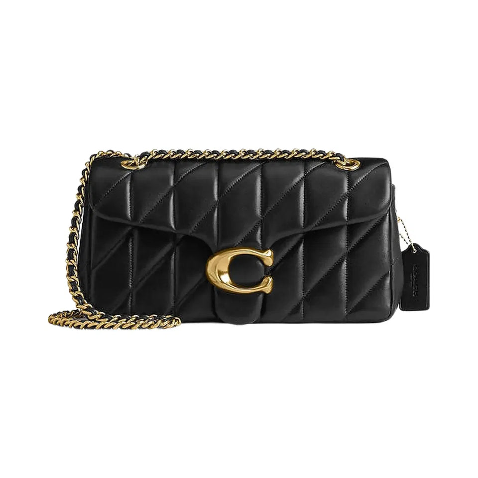 Coach Tabby Shoulder Bag 26 With Pillow Quilting Nappa Leather-Brass-Black