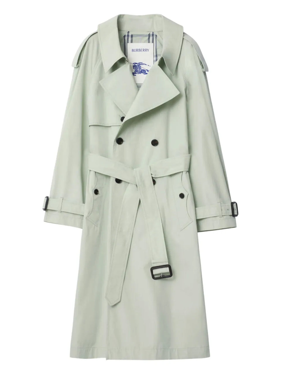 double-breasted belted trench coat