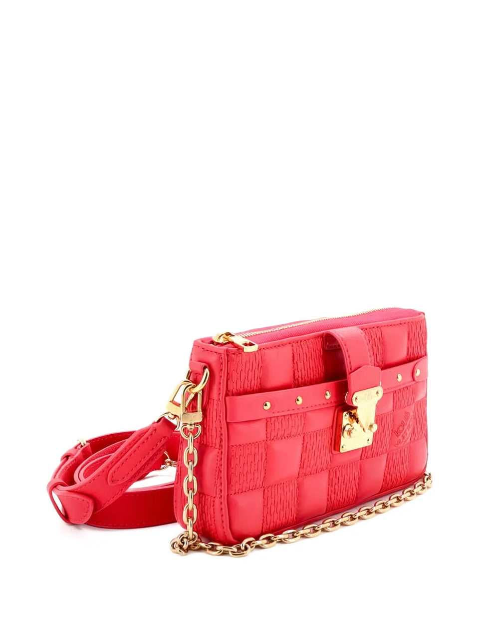 Pochette Troca Damier Quilted Lambskin MM shoulder bag