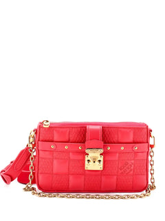 Pochette Troca Damier Quilted Lambskin MM shoulder bag