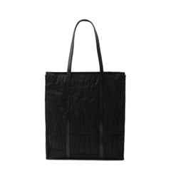 Black Re-Nylon Large Tote Bag