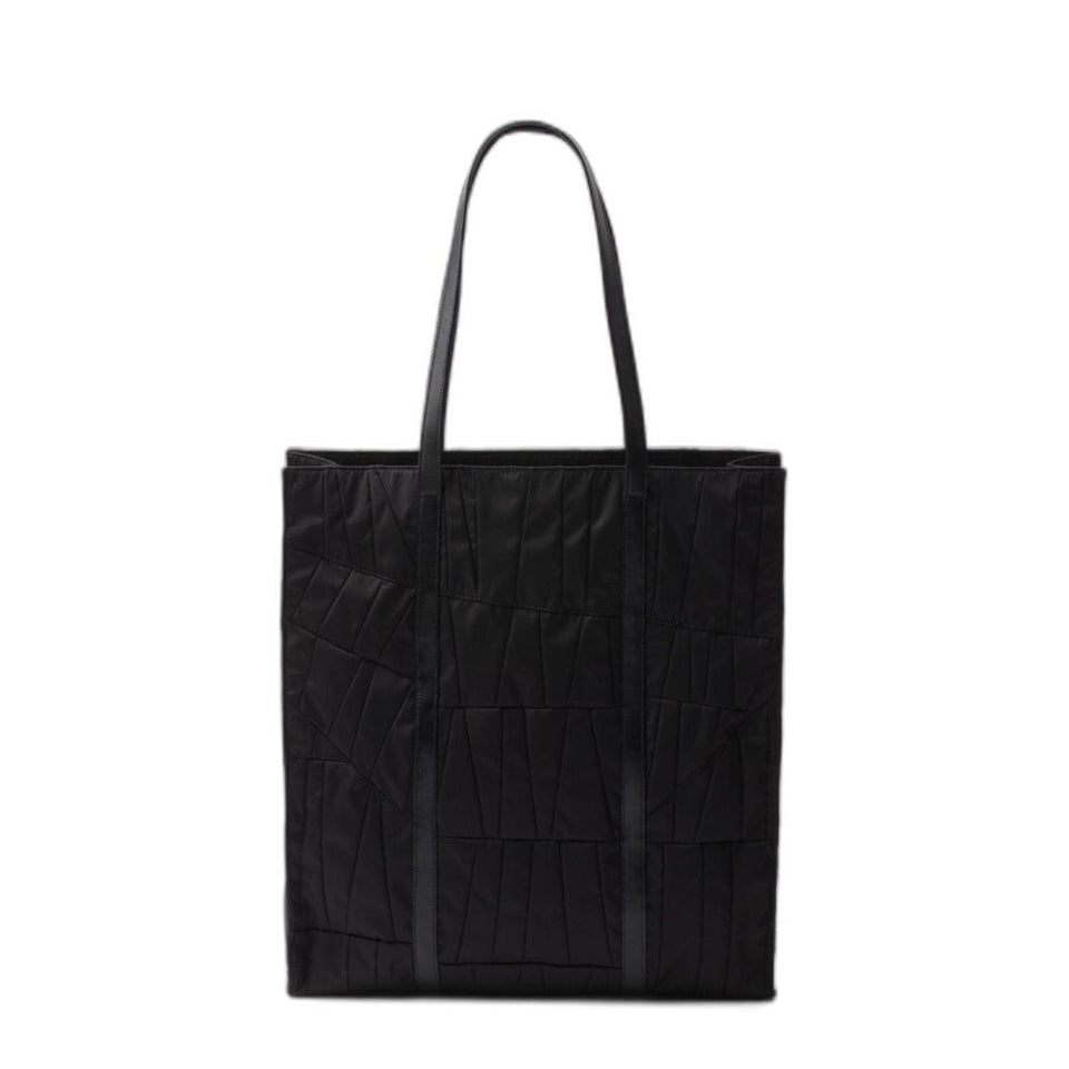 Black Re-Nylon Large Tote Bag