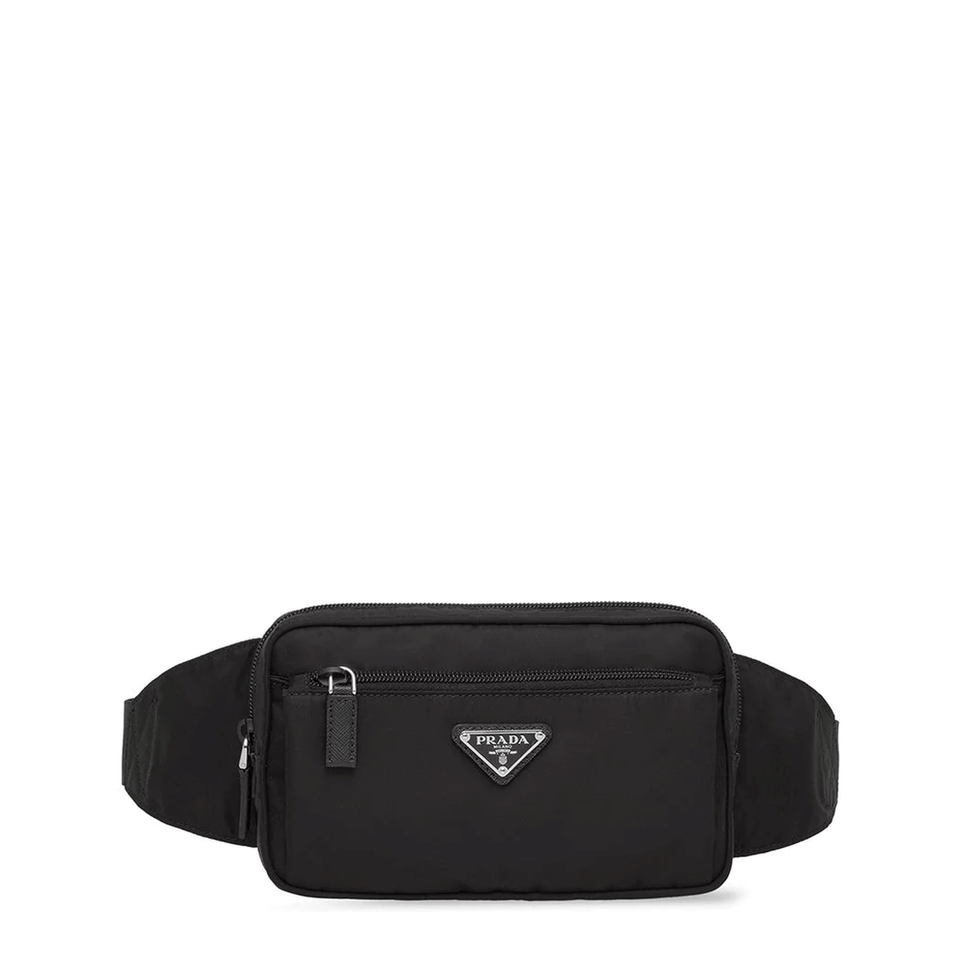 Re-Nylon Leather Belt Bag