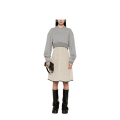 Logo Cotton Cropped Sweatshirt