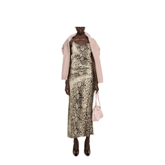 Satin Dress - Multi Brown