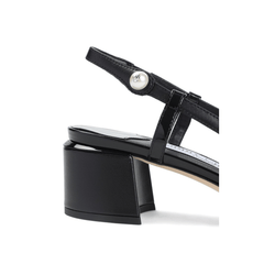 Black Nappa and Patent Leather Pumps