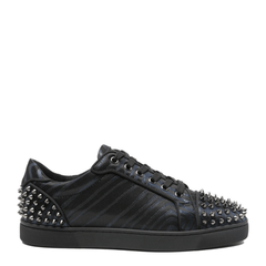 Low Top Lace Up Sneakers Black