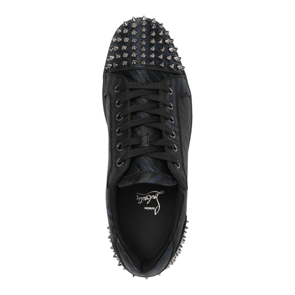 Low Top Lace Up Sneakers Black