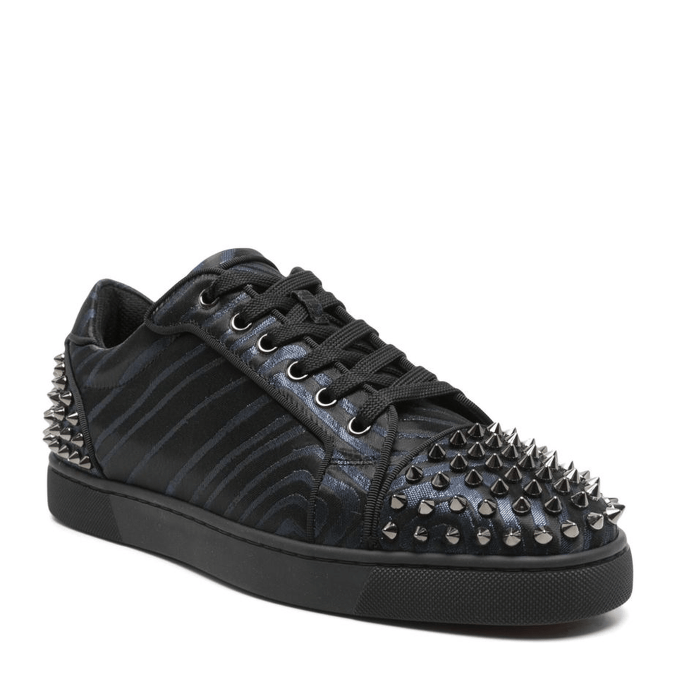 Low Top Lace Up Sneakers Black