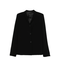 Black Convertible Neck Blazer