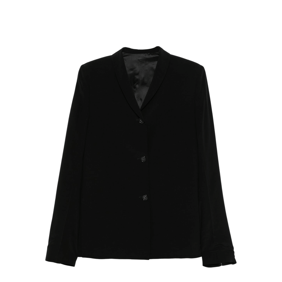 Black Convertible Neck Blazer