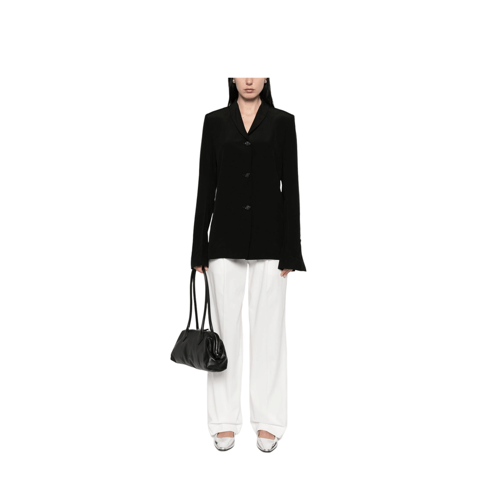 Black Convertible Neck Blazer