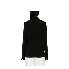 Black Convertible Neck Blazer