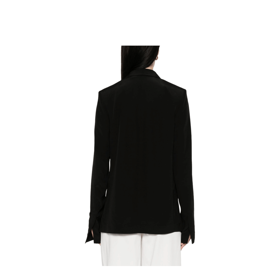 Black Convertible Neck Blazer