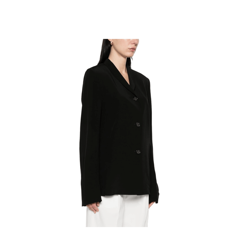 Black Convertible Neck Blazer