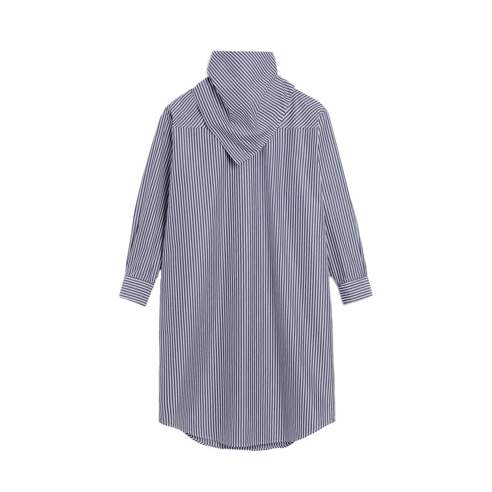 Blue Cotton Bandana Midi Dress