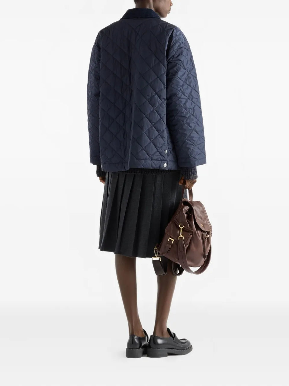 pleated jersey midi skirt