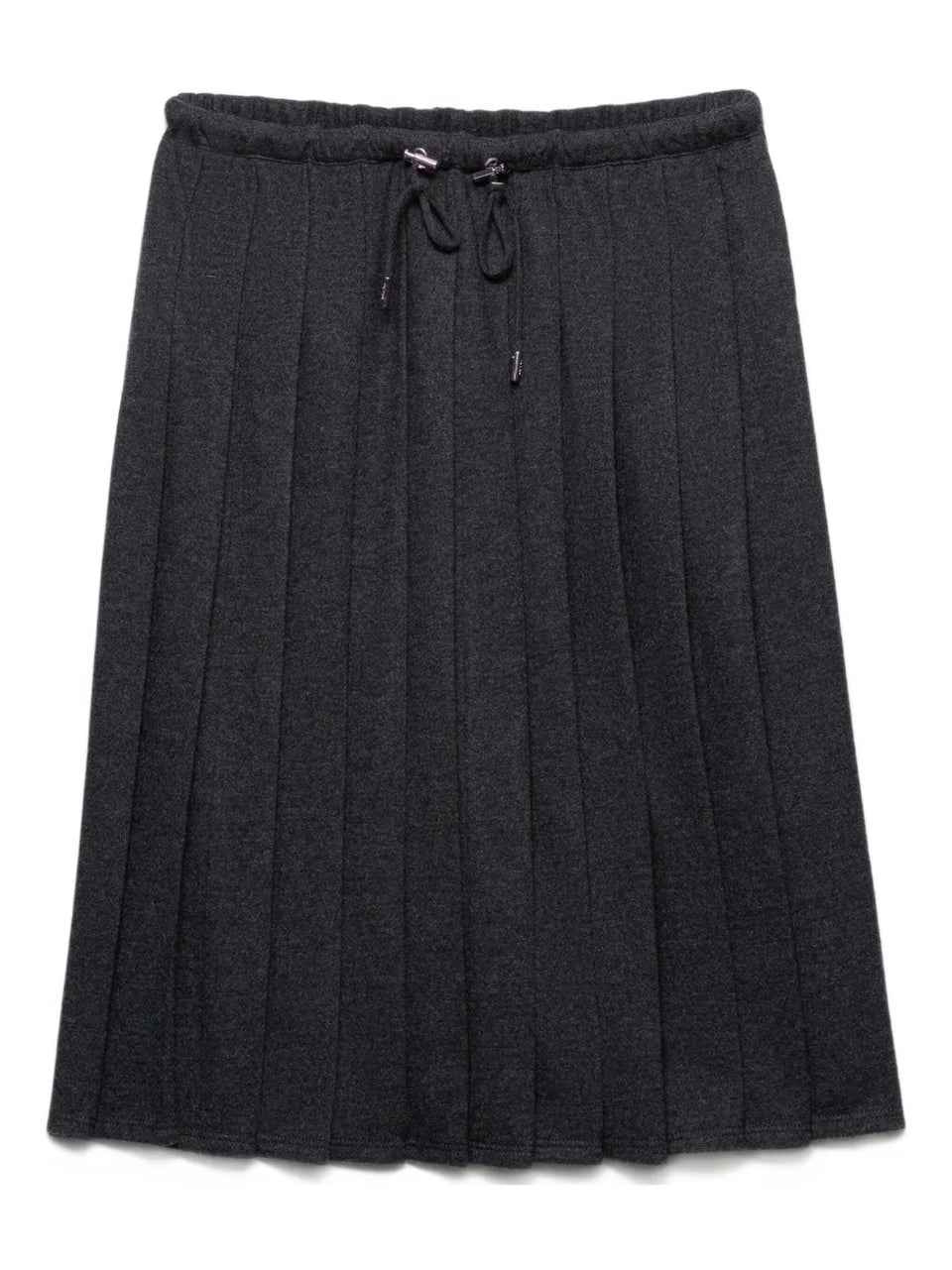 pleated jersey midi skirt