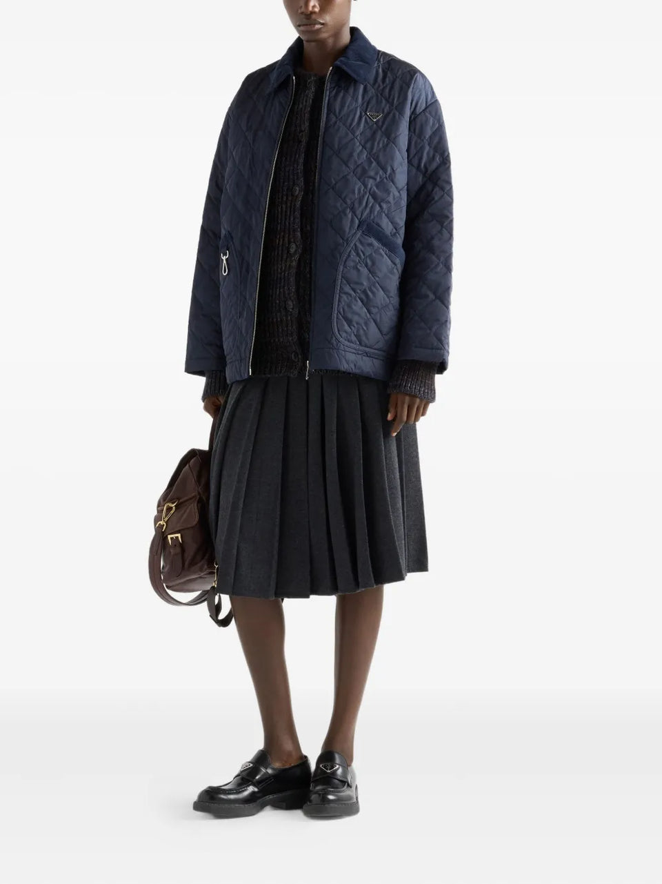 pleated jersey midi skirt