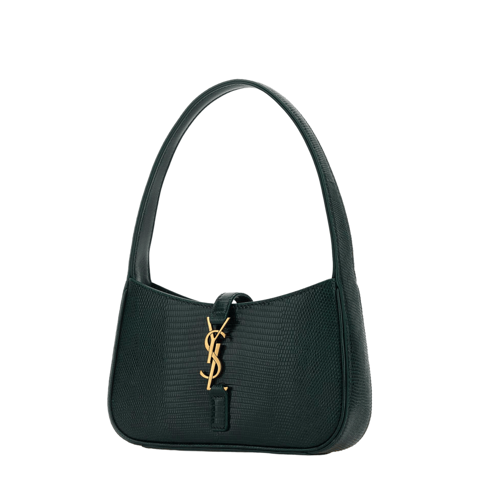 Lizard Mini Le 5 A 7 Shoulder Bag Leather Dark Green