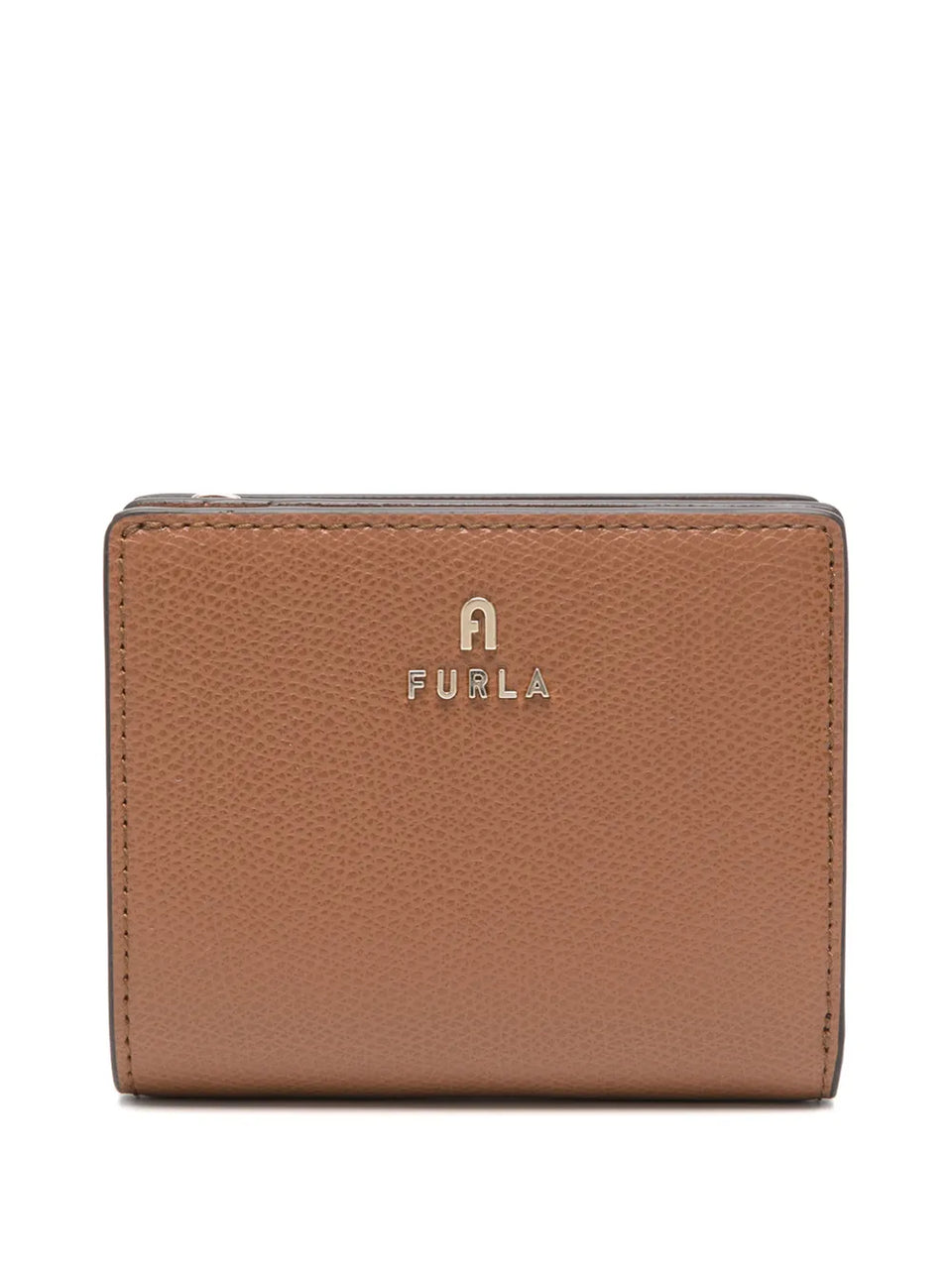 Camelia compact logo-plaque wallet