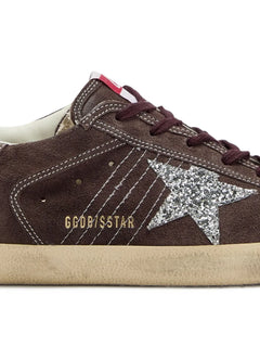 glitter star suede sneakers