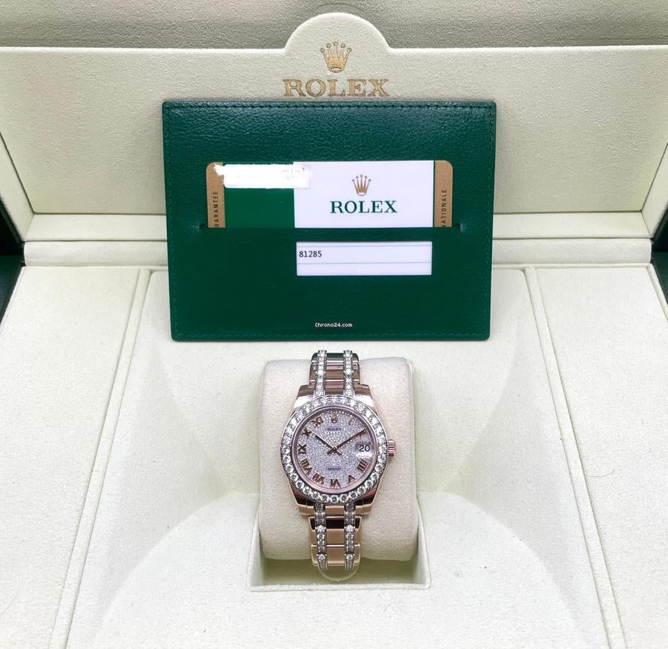 Rolex | Datejust | 81285 | Rose gold | 34 mm | Rose gold | Pink | Automatic