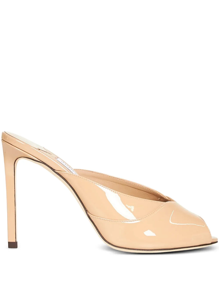 100mm Brigitte Mule heeled sandals