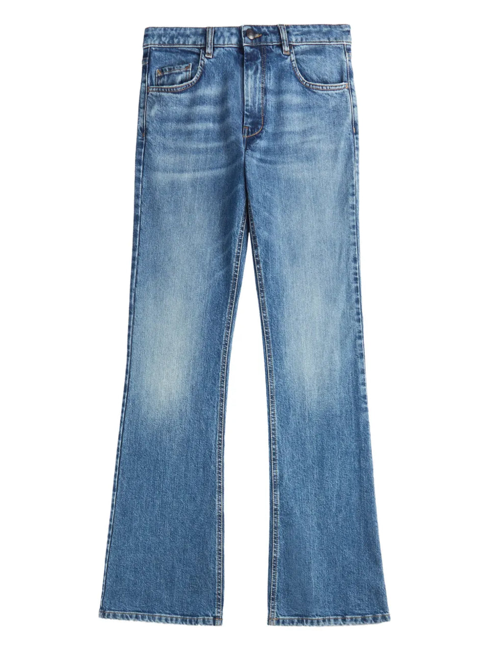 distressed-effect jeans