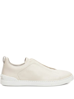 Triple Stitch leather slip-ons