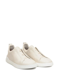 Triple Stitch leather slip-ons