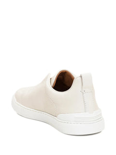 Triple Stitch leather slip-ons