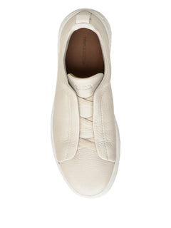 Triple Stitch leather slip-ons