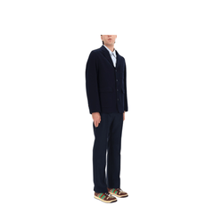 Technical Panama Sportswear Trousers in Dark Blue
