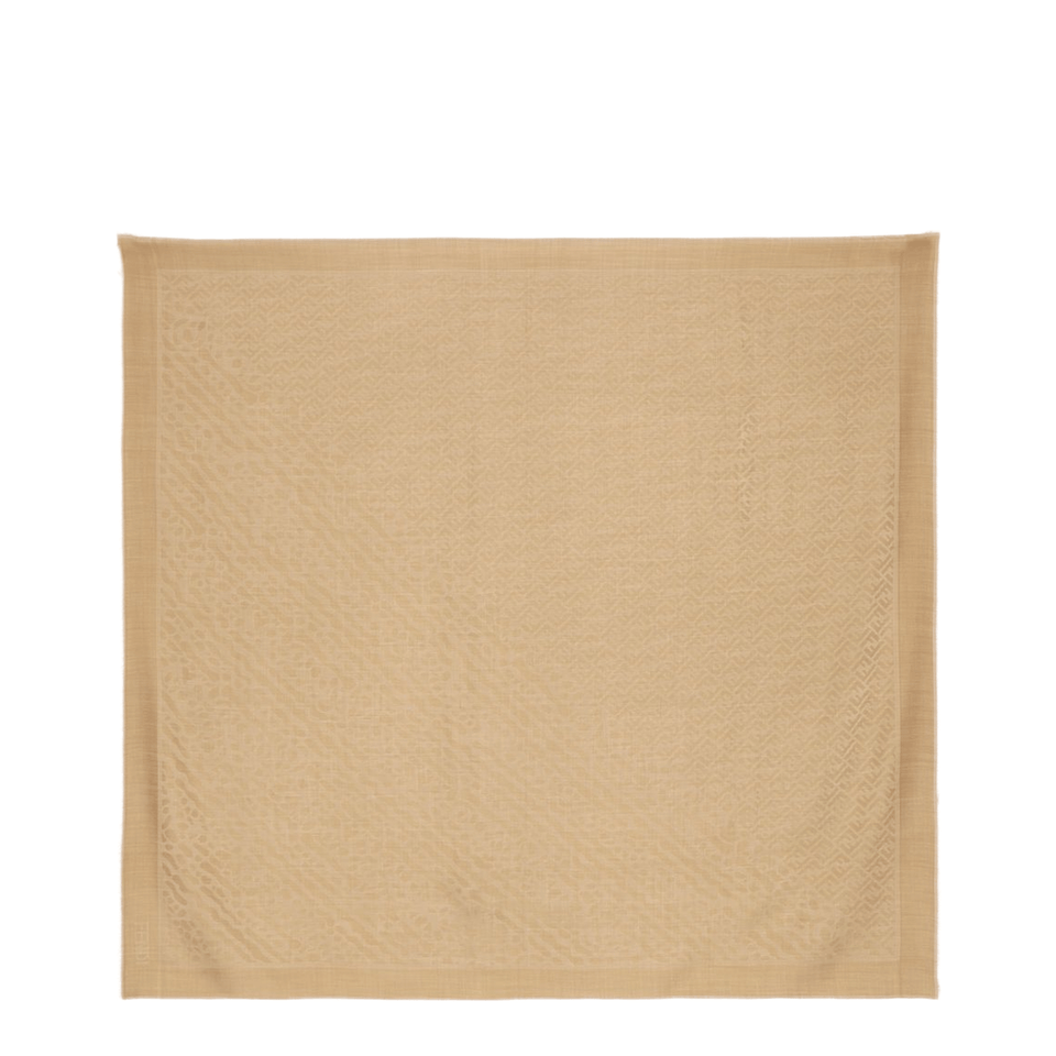 Shawl Wool and Silk Brown