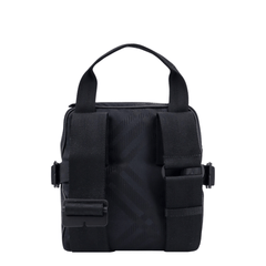 Check Jacquard Crossbody Bag in Black Polyamide