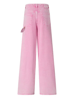 knotted wide-leg jeans