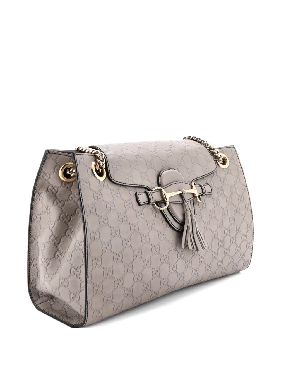 Emily Chain Flap Guccissima Leather Large shoulder bag