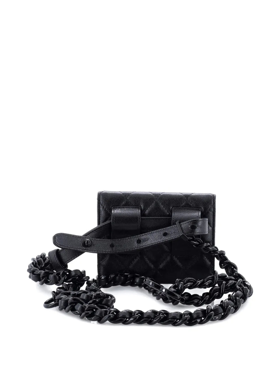 My Everything Flap Card Holder Quilted Caviar belt bag