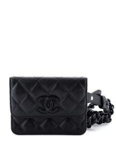 My Everything Flap Card Holder Quilted Caviar belt bag