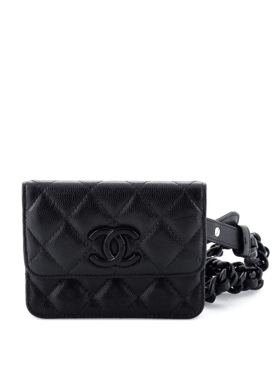 My Everything Flap Card Holder Quilted Caviar belt bag