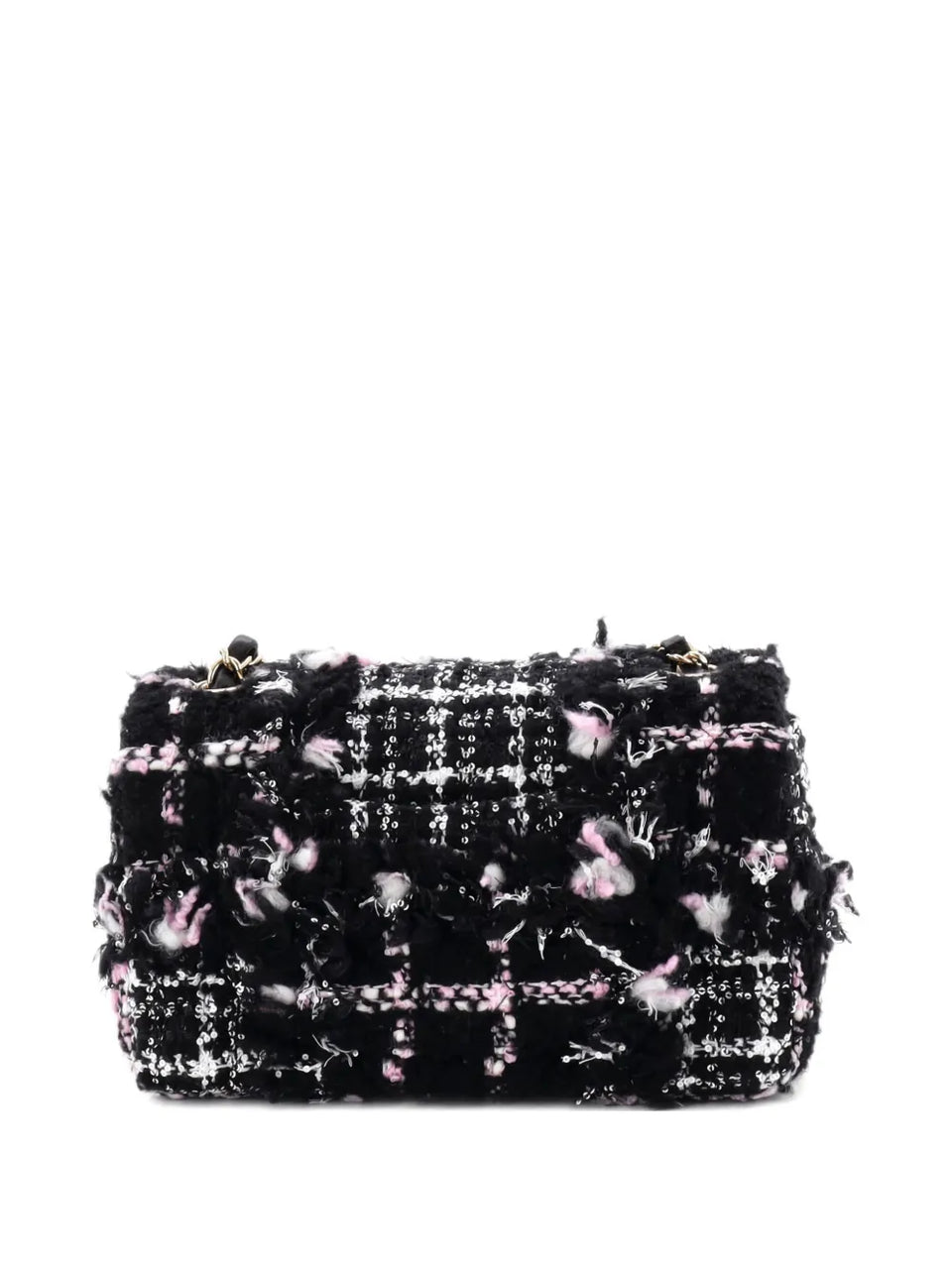 Classic Single Flap Bag Quilted Tweed and Sequins Mini shoulder bag