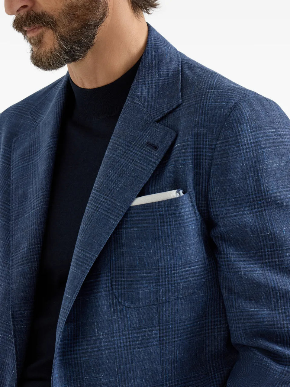 Prince of Wales patch-pocket blazer