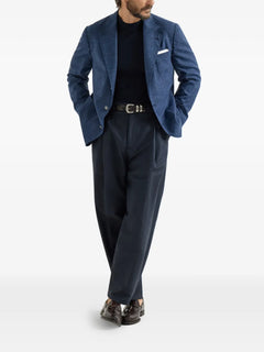 Prince of Wales patch-pocket blazer