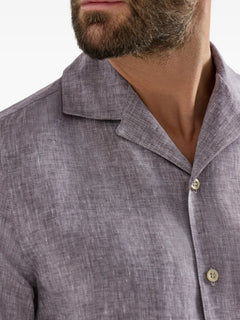 camp-collar short-sleeve shirt