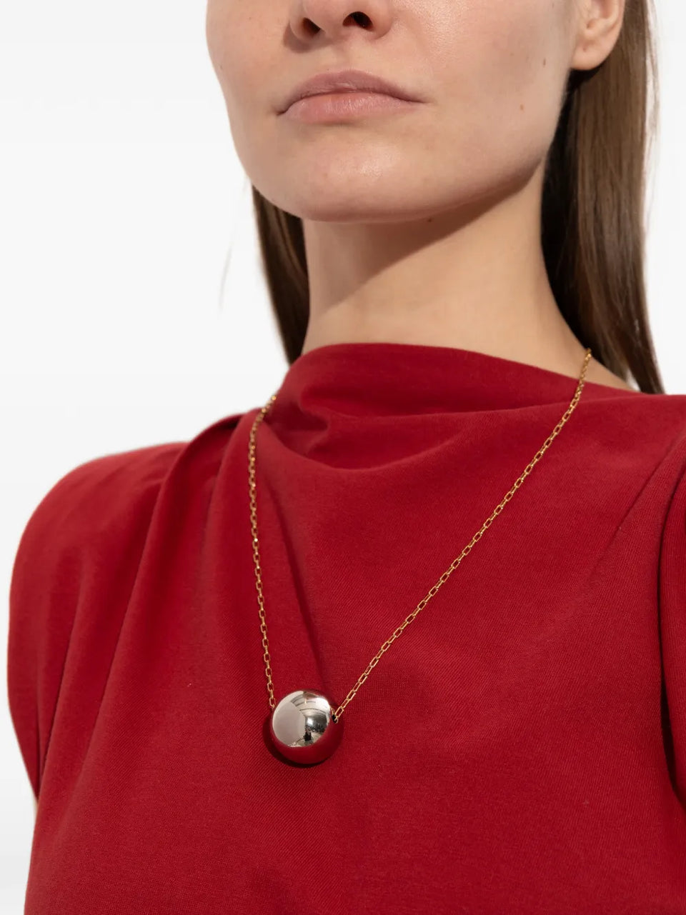 sphere-pendant necklace