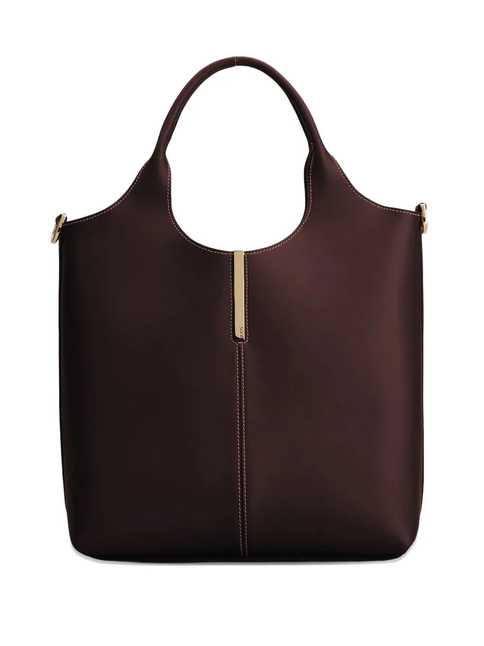 small leather tote bag
