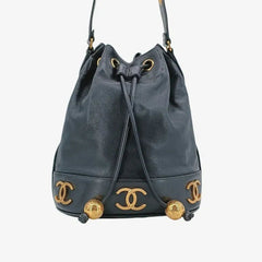 RA340 - CHANEL Black Lambskin Mini Vanity Case Bag